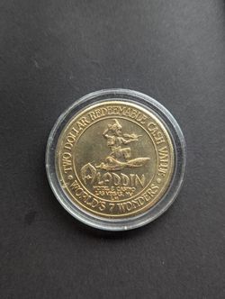 Aladdin Hotel Casino Las Vegas NV Two Dollar Game Token 