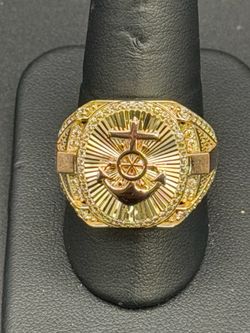 14kt man’s anchor ring