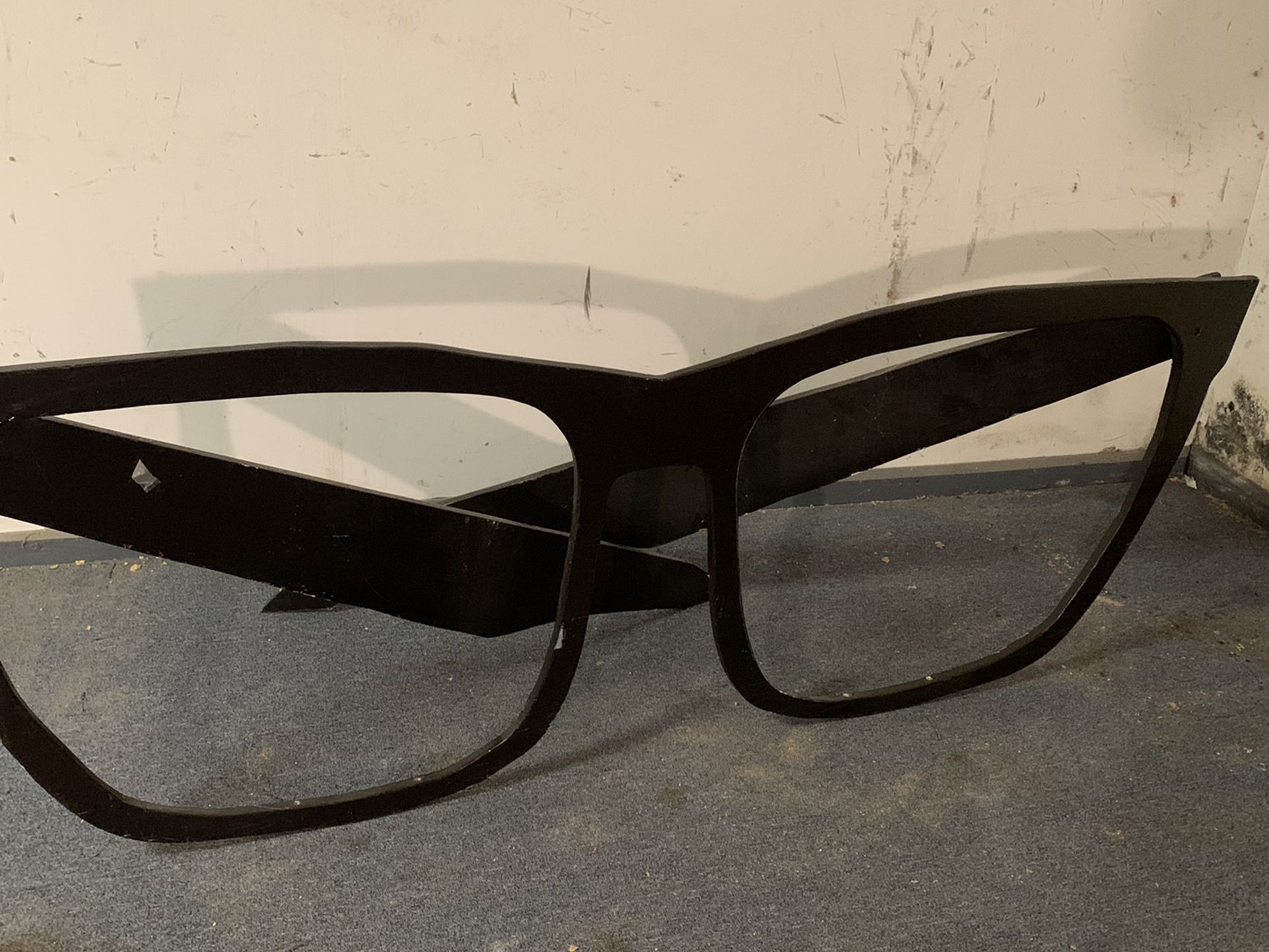 Giant Wood Black Eyeglasses Frame 6 Feet