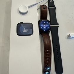 Apple Watch Series 9 45mm Midnight With Box, Charger And Bands  