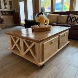 Solid Wood Coffee Table 