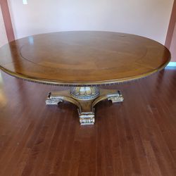Wood Circle Dining Table 