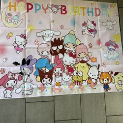 Hello Kitty And Friends Birthday Banner