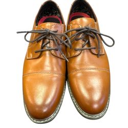 Bruno Marc Mens Size 6 Lined Lace Up Leather Oxford Dress Shoes Brown
