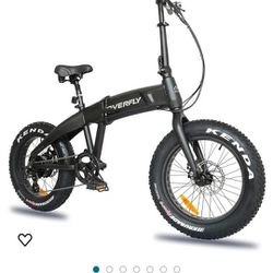 Hummer 20"x4"Fat Tire Electric Folding Bike for Commuter with 500W Bafang Motor, 48V/10.4A Battery, 7 Speed, and 6 PAS (Class 2)