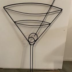 Wrought Iron - Martini Glass - Sculpture 