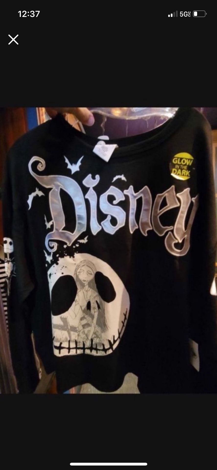 Disney Parks Jack Skellington Glow-in-the-Dark Spirit Shirt size 2X New Pick up location in the city of Pico Rivera