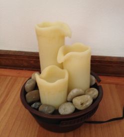Water Fountain with Lights Inside Candles