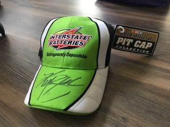 NASCAR Kyle Busch SIGNED Hat #18 with tags. Interstate Batteries