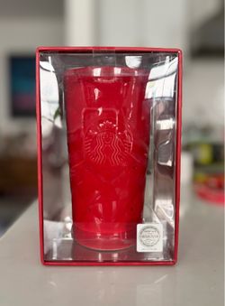 Starbucks Ruby Red Swarovski Crystals Ceramic Tumbler 10 Fluid Ounce (Brand New)