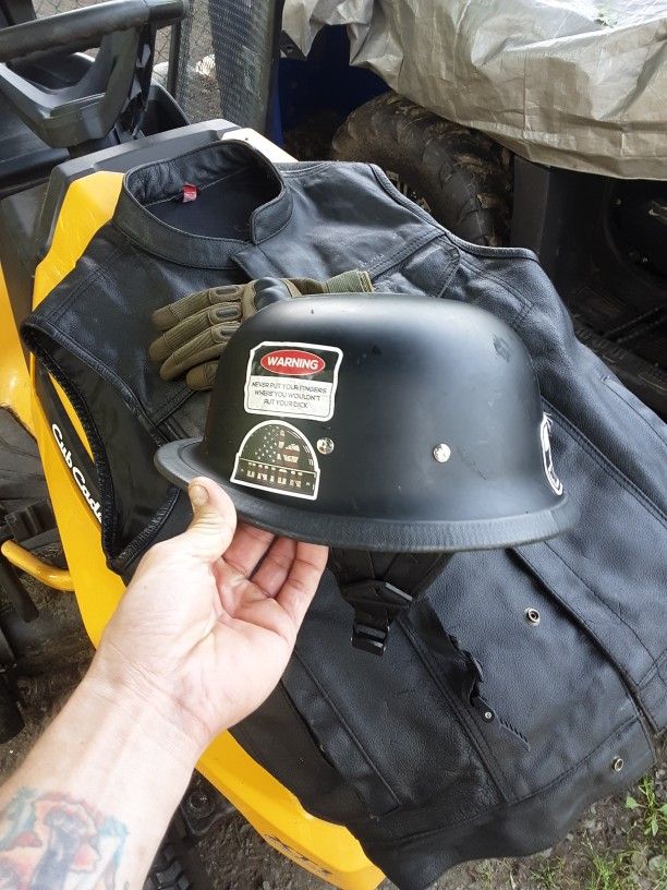 Helmet Vest And Gloves All Size Large