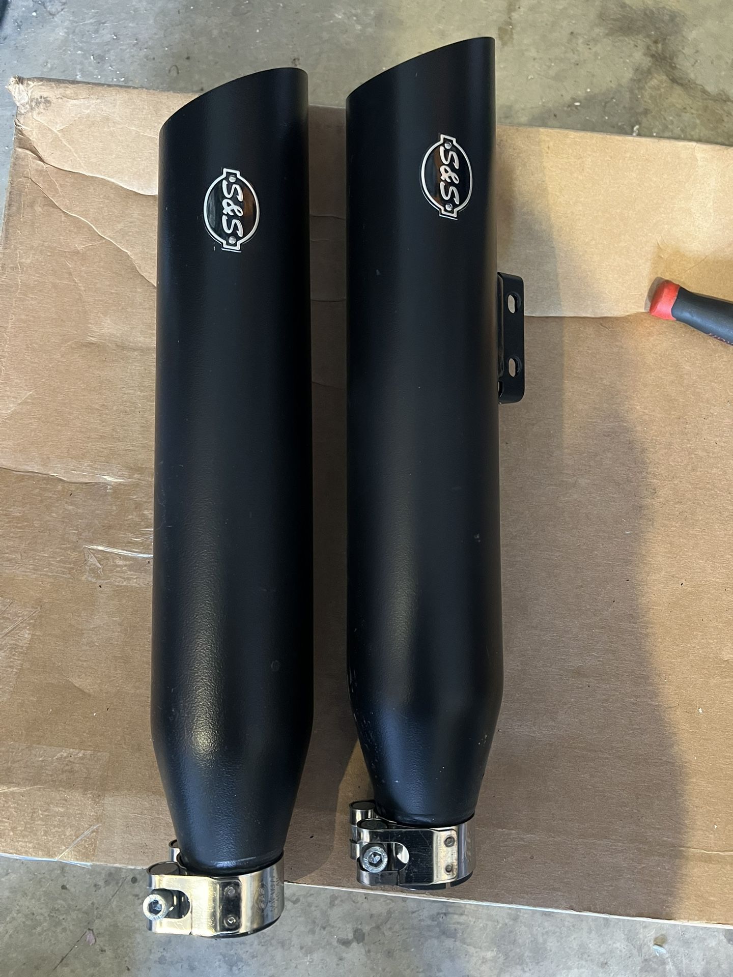 S&S Twin Slash Slip On Exhaust For Harley Davidson