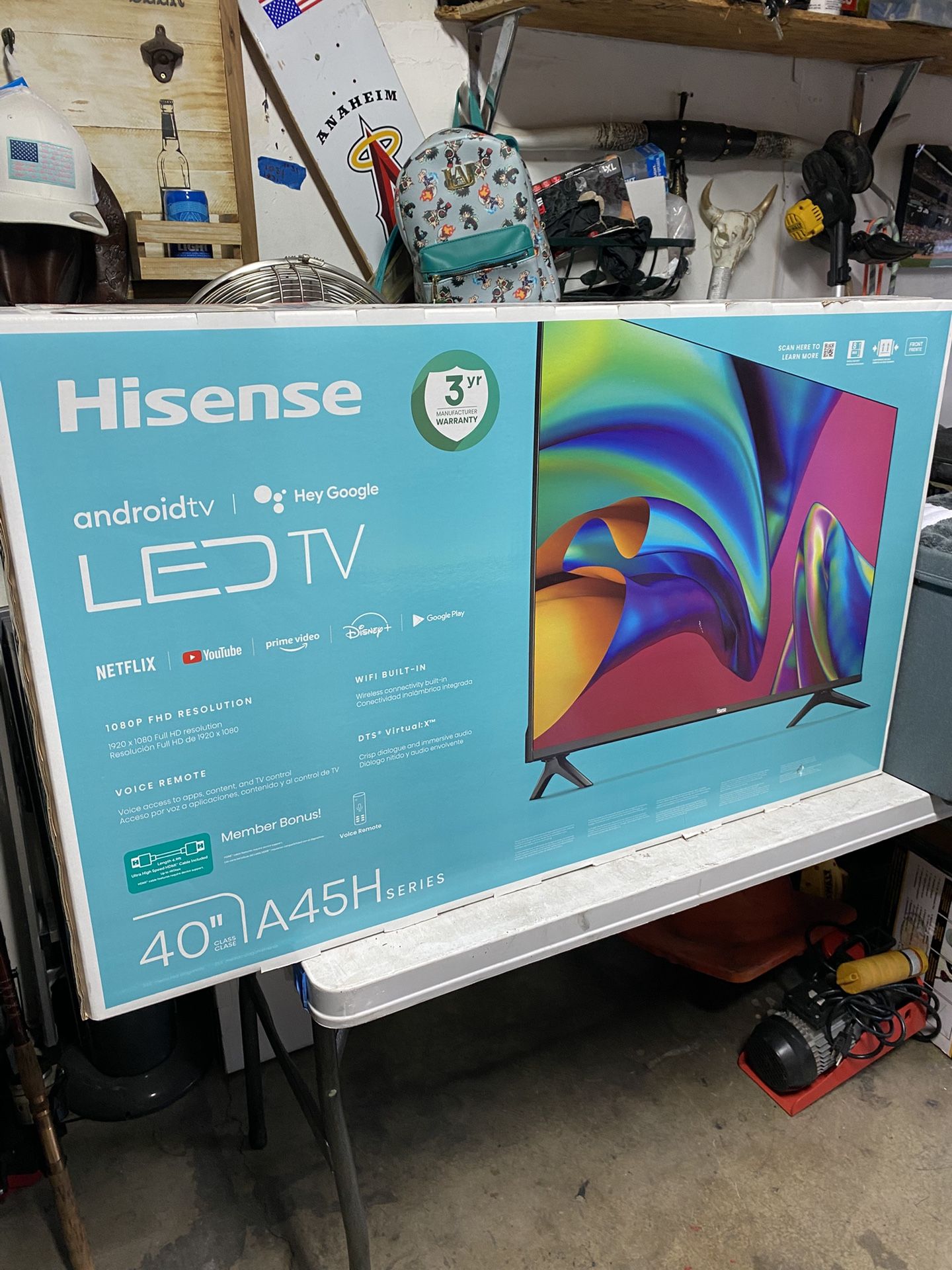 40 INCH HISENSE ANDROID LED TV A45H  