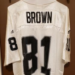 NFL Oakland Raiders Tim Brown#81 Jersey Brand Addias Size XL X-Large