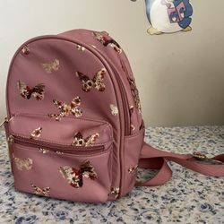 Pink Butterfly Mini Backpack