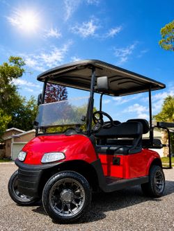 CUSTOM RED EZGO RXV - LITHIUM - 28MPH