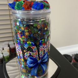 Autism Awareness Mama Tumbler. 