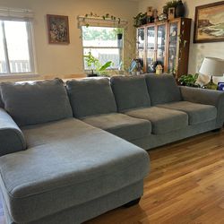 Three Seat Sofa With Attached Corner Chaise