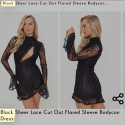Black Lace Mini Dress