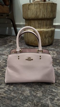 Coach Pink Leather Structured Handbag