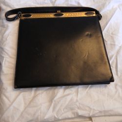 Vintage Black Leather Purse