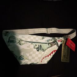 🔥SOLD OUT FOREVER🔥NWT Sprayground FEROCIOU$ SAVVY Crossbody Fanny Bag Money OS
