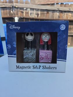 Magnetic Jack and Sally Salt and Pepper Shakers