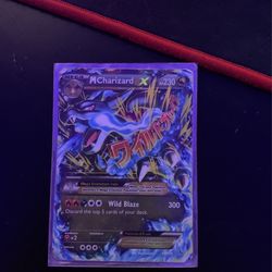 Mega charizard ex (with card sleeve and spirit link card)