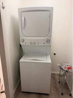 GE stacked washer and gas dryer combo