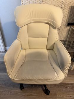 FREE white leather office chair