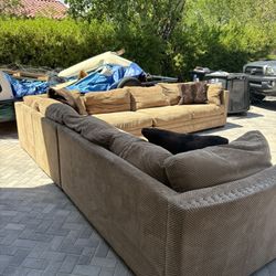 13x13 Large Brown Sectional