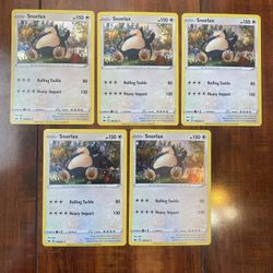 Pokemon Snorlax 140/202 Cosmos Holo Rare Lot of 5 LP/NM