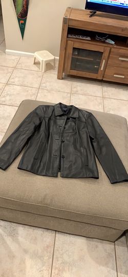 Ralph Lauren leather blazer jacket. Size medium