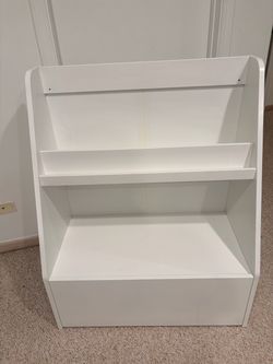 IKEA White Kids Bookshelf with Bottom Storage