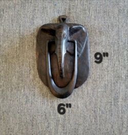 African Carved Elephant Door Knocker