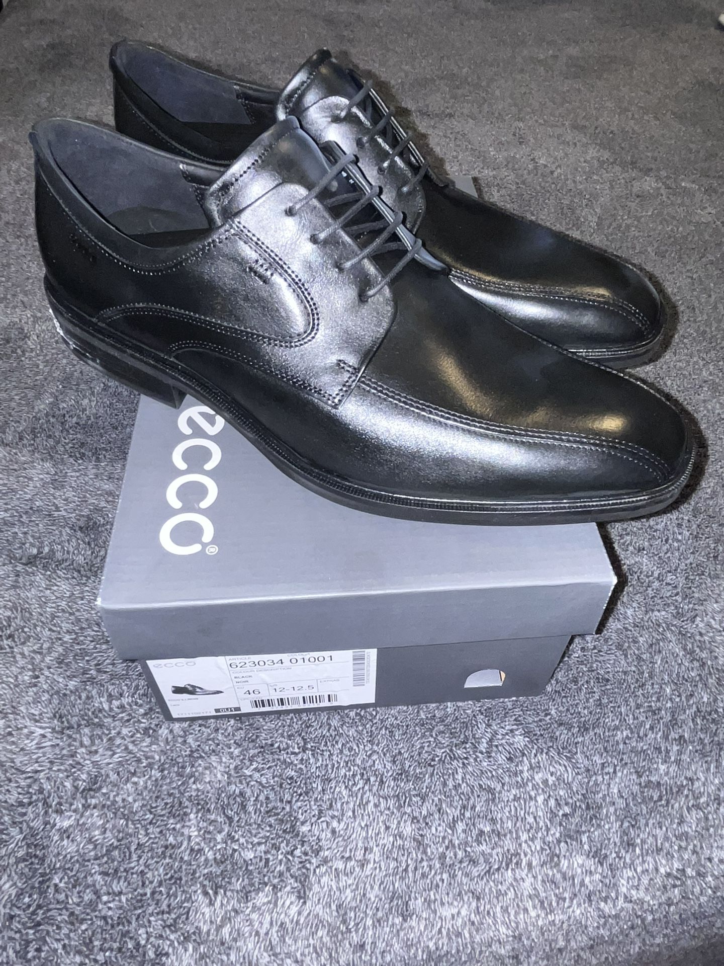 ECCO, Illinois Bike Toe Lace Up, Black, SIZE: 46/12-12.5