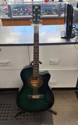 Rogue Concert Cutaway Acoustic-Electric Cutaway Guitar/ RA09T-CEGN/ Green Blue Burst