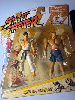 Jazwares Street Fighter Ryu vs Sagat 2-Pack #13001 2011 NEW Sealed Rare
