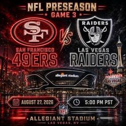 NFL Preseason Game 3 Tickets 49ers vs Raiders