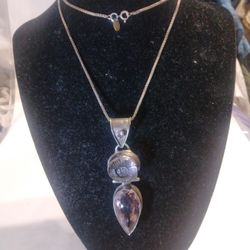 Silver Chain And Pendant Beautiful Peace Use