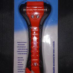 Emergency hammer and seatbelt cutter