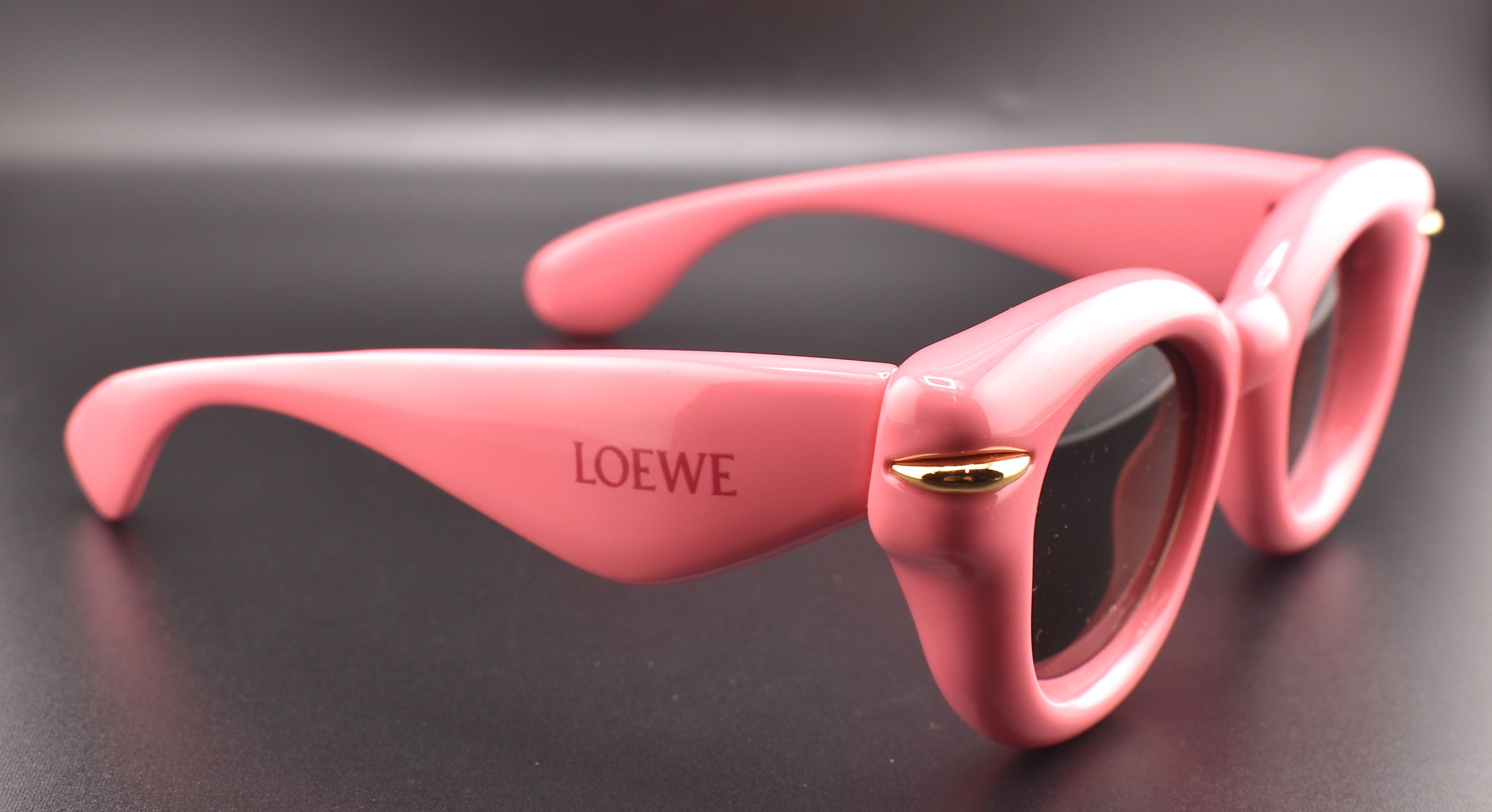 Loewe Inflated Pantos Pink And Gold Women's 46mm Sunglasses