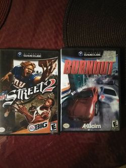 NFL street 2 and burnout Nintendo GameCube games