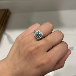 3 CCT Green Mossianite Size 6