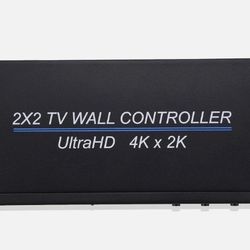 2x2 HDMI Video Wall Processor 4K TV Wall Controller 8 Splicing Modes 4 TV Screen
