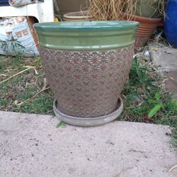 Lrg Plant Pot Glazed Pot