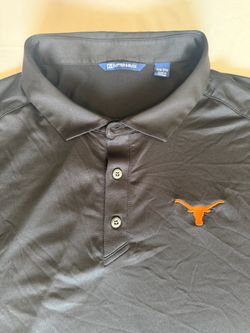 Cutter & Buck Men's Black NCAA UT Texas Longhorns Golf Polo