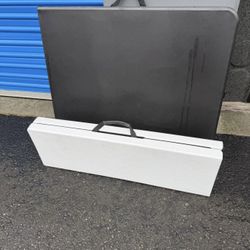 6ft Folding Table + Matching Bench Set