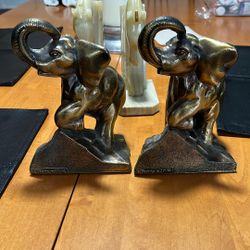 Antique Elephant Bookends