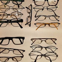 Lot of designer and generic glasses and frames